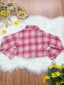 Camisete Infantil de Flanela Xadrez Varias Cores