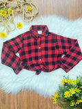 Camisete Infantil de Flanela Xadrez Varias Cores