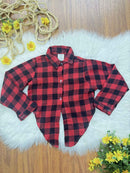Camisete Infantil de Flanela Xadrez Varias Cores