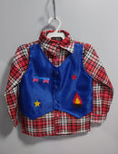 Camisa Infantil Fantasia Quadrilha Festa Junina Vermelho