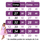 Conjunto Meninas Casual Cropped C/ Saia Florida Colorida