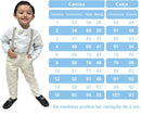 Conjunto Social Camisa Gravata Calça e Suspensório Azul Claro