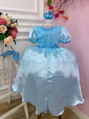 Fantasia Infantil Princesas Frozen C/ Tiara e Luva Luxo
