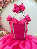 Fantasia Infantil Pink Princesa Aurora Barbie Bela Adormecida