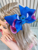 Laço Infantil Azul e Rosa da Lilo e Stitch Angel Festas Luxo