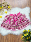 Saia Infantil de Flanela Xadrez Varias Cores