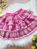 Saia Infantil de Flanela Xadrez Varias Cores