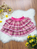 Saia Infantil de Flanela Xadrez Varias Cores