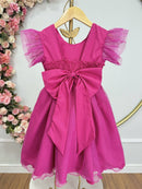 Vestido infantil da Barbie Pink Saia Com Leds Festas