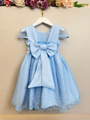 Vestido Infantil Frozen Anna Elza Azul Festas Luxo