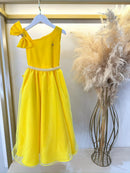 Vestido Infantil Longo Amarelo Luxo Daminhas Formaturas