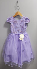 Vestido Infantil Lilás Jardim Encantado Com Renda Festas