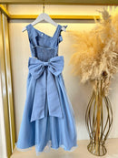 Vestido Infantil Longo Azul Luxo Daminhas Formaturas