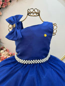 Vestido Infantil Longo Azul Royal Luxo Daminhas Formaturas