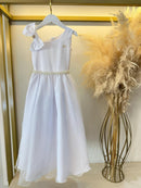 Vestido Infantil Longo Branco Luxo Daminhas Formaturas