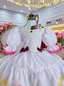 Vestido Infantil Luxo Junino Arraiá Caipira Noiva
