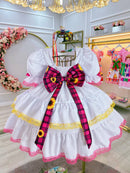 Vestido Infantil Luxo Junino Arraiá Caipira Noiva