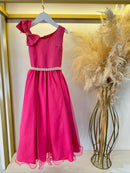 Vestido Infantil Longo Pink Luxo Daminhas Formaturas