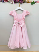 Vestido Infantil Rosa Claro Busto Renda Formatura Festas