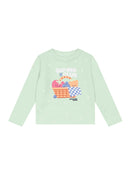 Conjunto Infantil menina de Blusão Moletom e Calça Legging Molecotton Brandili lettering com flores