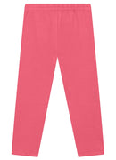 Conjunto Infantil menina de Blusão Moletom e Calça Legging Molecotton Brandili lettering com flores