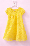 Vestido Infantil Trick Nick em Renda - vestido amarelo - Tamanho 2, 6 e 10 anos