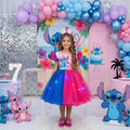 Vestido Tematicos Ysa Kids Lilo Stitch Pink e Azul com Led