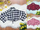 Camisete Infantil de Flanela Xadrez Varias Cores