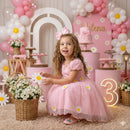 Vestido Marie Jardim Encantado Margaridas Rosa Bebe