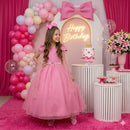 Vestido Banana Club Longo Diamante Rosa Chiclete