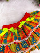 Saia Mini Miss Junino Estrela do Sertão Laranja