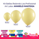 Kit 3 Pacotes Balões Bexigas Redondo Liso Profissional – 5" , 9" e 16" – Art Latex