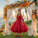 Vestido Bella Child Laize Vermelho Modelo 2