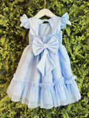 Vestido Bebê Azul Claro Jardim Encantado Luxo