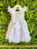 Vestido Bebê Branco Jardim Encantado Luxo