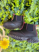 Botinha Infantil Jequinha Junina Caipira Preta Pink Bordada
