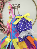 Vestido Infantil Junino Caipira Arraiá Festas Rosa e Azul