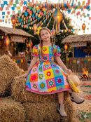 Vestido Marie Junino Luxo Quermesse Elegante Pink