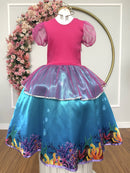 Fantasia Infantil Princesa Pequena Sereia Ariel Festas