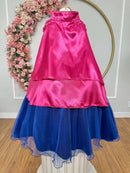 Fantasia Infantil Princesas Anna Frozen C/ Capa Festas Luxo