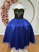 Fantasia Infantil Princesas Anna Frozen C/ Capa Festas Luxo