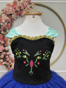 Fantasia Infantil Princesas Anna Frozen C/ Capa Festas Luxo