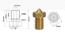 Kit 5 Un Bico V5 V6 M6 E3d Nozzle 1,75mm Impressora
