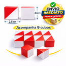 Cubo Kohs Wisc Wais Wasi Teste Raciocínio Lógico 9 Peças na Caixa de Madeira
