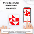 Cubo Kohs Wisc Wais Wasi Teste Raciocínio Lógico 9 Peças na Caixa de Madeira