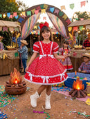 Vestido Junino Mimadine Luxo Larissa Vermelho