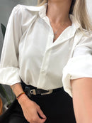 Camisa Manga Longa em Cetim Lara Ref. 1948