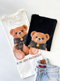T-Shirt Feminina Estampada Ursinho Ref. 808