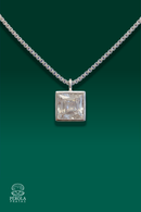 Colar Ponto Luz Quadrado Cristal