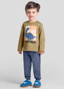 Conjunto Infantil menino de Blusão e Calça Jogger Moletom Brandili 4 ao 10 - TREX